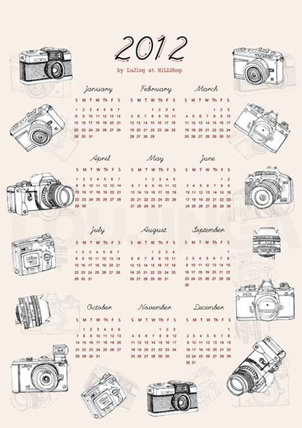 2012 calendar Loujinga