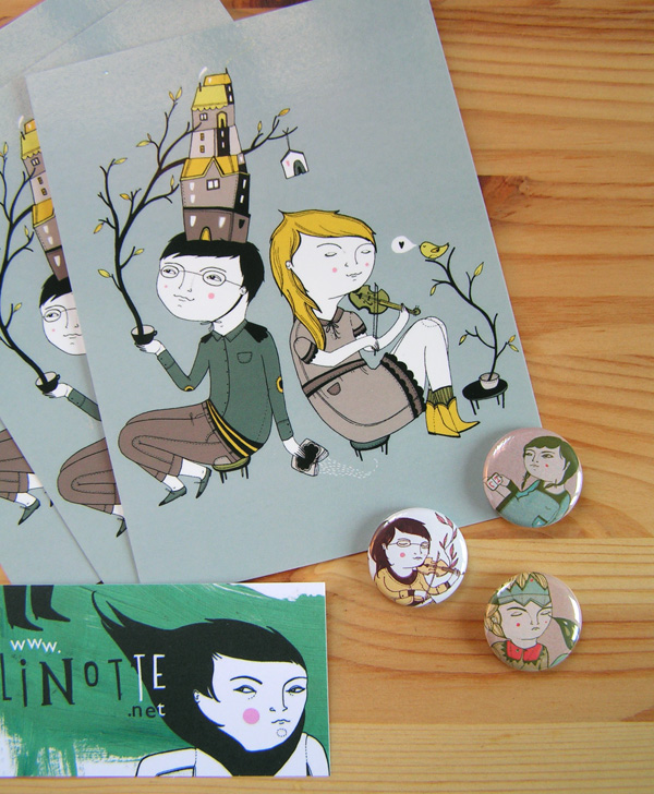 Anke Weckmann's postcards + buttons