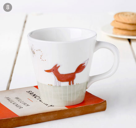 Fox & Rabbit Tapered Mug by Julia Davey Fox & Rabbit Tapered Mug by Julia Davey