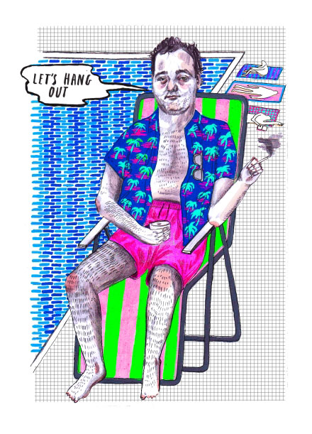 Bill Murray colouring book