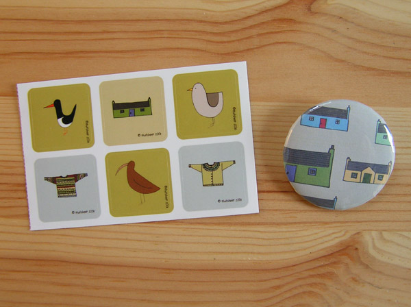 Phatsheep buttons & stickers