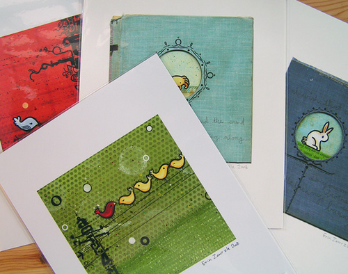 Erin Zamrzla's prints + mini tag books