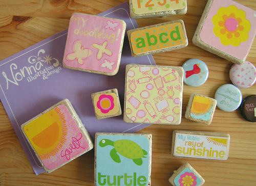 Shawna Carpenter's magnets + buttons