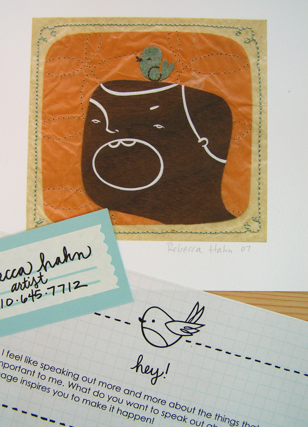 Rebecca Hahn's print + postcards